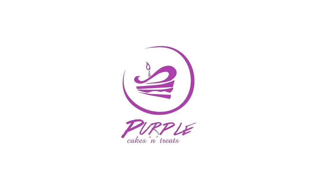 Purple cakes Logo design